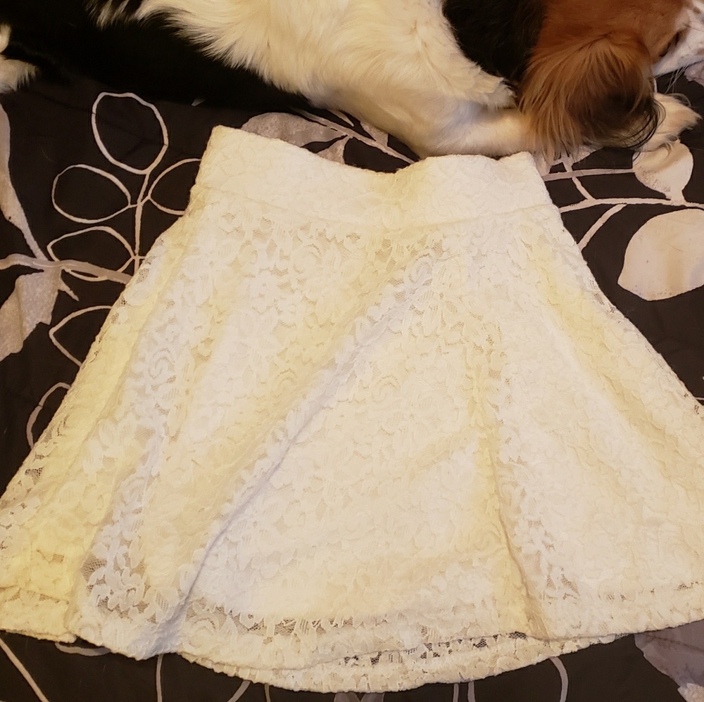 highwaisted lace skirt